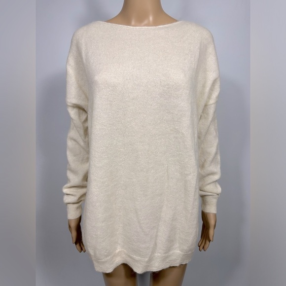 NEW Tomas Maier Alpaca/Wool Blend Bateau Neck Sweater Size EU42 Ivory Cream - Picture 1 of 10